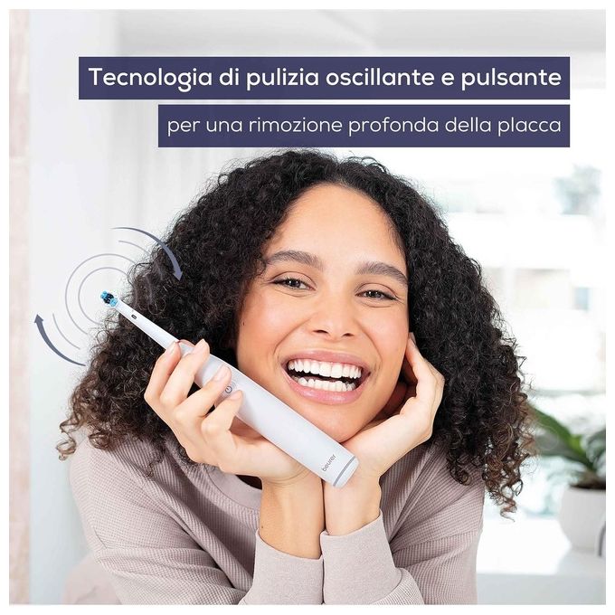 Beurer TB 30 Spazzolino elettrico oscillante-pulsante 2 modalita' timer 2 min autonomia 20 giorni colore Bianco