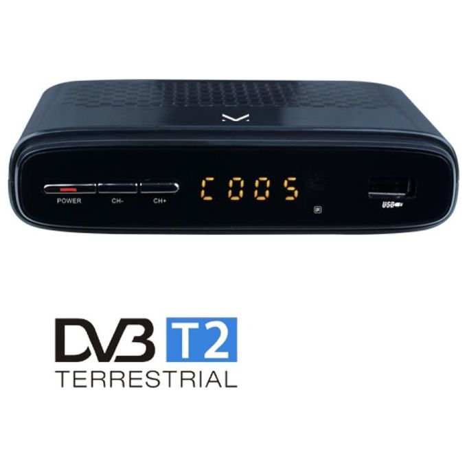 Majestic 100675 BK DEC 675 HD USB Decoder Digitale Terrestre DVB-T2 HD HEVC HDMI SCART USB 2.0 Display Integrato colore Nero
