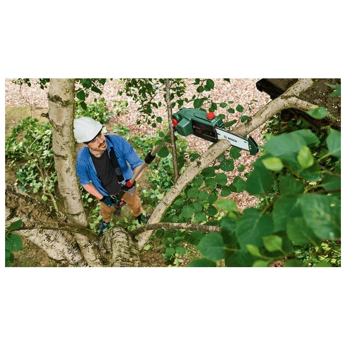 Bosch 06008B3100 UniversalChainPole 18 Potatore telescopico a batteria 18 Volt 2,5 Ah lunghezza barra 20 cm testa inclinabile 120° colore Nero