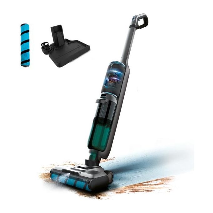 Cecotec 05852 FreeGo WashandVacuum Spray Lavapavimenti Senza Filo 250 W 35 min autonomia 700 ml serbatoio colore Nero