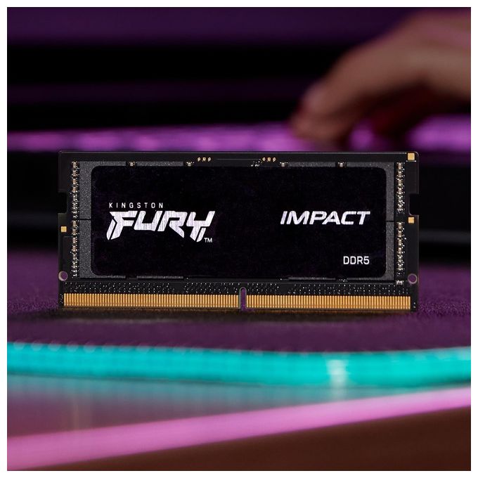 Kingston KF548S38IB-16 FURY Impact Memoria RAM SODIMM DDR5 16 GB 4800 MT-s CL38 Intel XMP 3.0 per Laptop