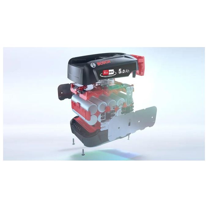 Bosch BHZUB1850 Power For All Batteria Intercambiabile 18V 5.0 Ah Li-Ion compatibile 150 prodotti colore Nero
