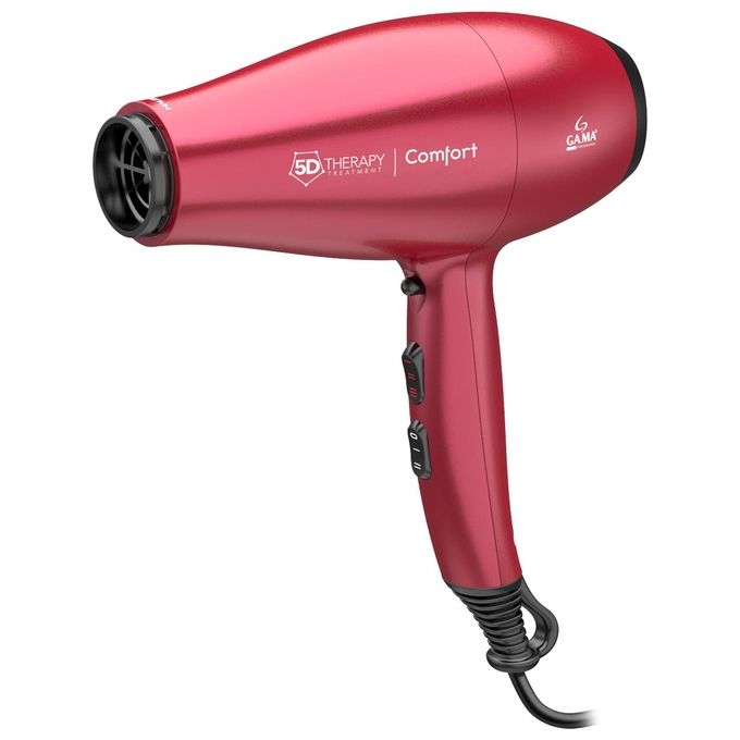 Ga.Ma Asciugacapelli GH0501 5D Therapy Comfort Alogeno 220W Rosso Prestazioni Professionali per un'Asciugatura Delicata