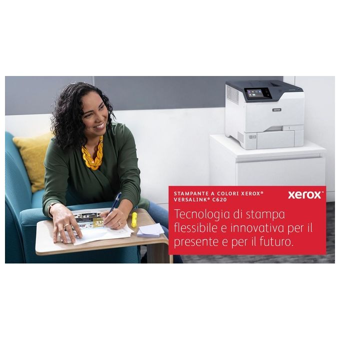 Xerox C620V_DN VersaLink C620 Stampante Laser A4 a Colori 50 ppm Duplex Automatico 2 Vassoi 650 Fogli Colore Grigio Bianco
