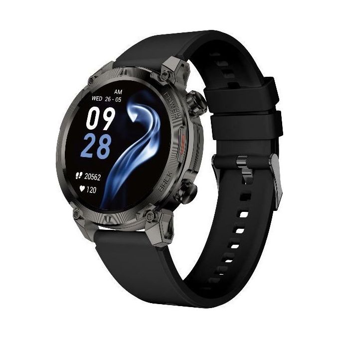 Nilox NXSWTRAILROUND Smartwatch 1.39'' 100+ Sport Cardiofrequenzimetro Ossigeno Notifiche 5 giorni autonomia colore Nero