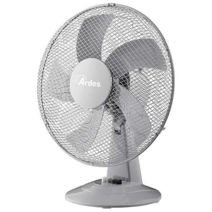 Ardes AR5ST40G Steelo 40G Ventilatore da Tavolo 40 cm 5 Pale 50W 3 Velocita' Oscillante 52 dB colore Grigio