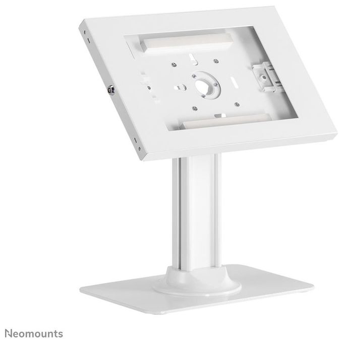 Neomounts 8717371449315 DS15-650WH1 Supporto da Scrivania Antifurto per Tablet 9.7-11 Pollici Rotazione 90° Inclinazione Regolabile Blocco a Spinta Gestione Cavi Integrata colore Bianco