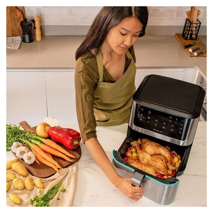 Cecotec CECOFRY SUPREME 8000 Friggitrice ad aria 8 L 1800 W 10 programmi display LED colore Nero Acciaio inox