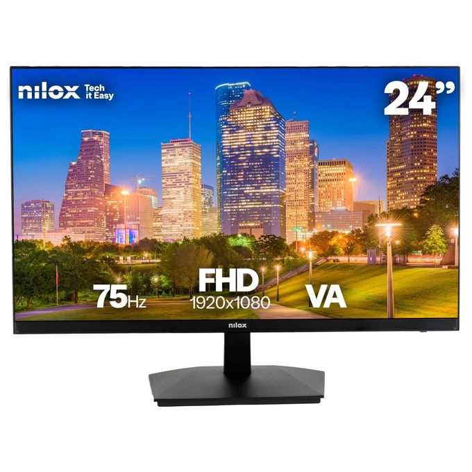 Nilox NXM24FHD11 Monitor PC 23.8'' LED Full HD 1920x1080 75Hz 5ms VA HDMI VGA colore Nero