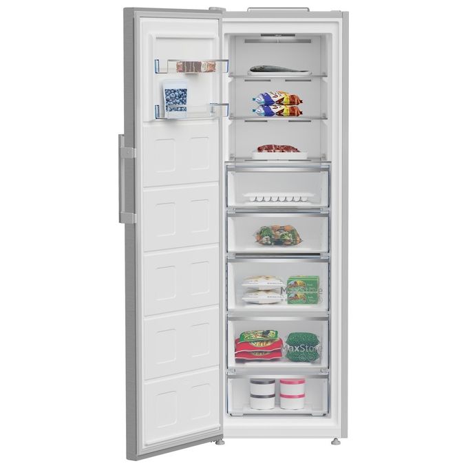Beko B5RMFNE314X Beyond Congelatore Verticale 286 L 186 cm Classe E 34 dB Total No Frost colore Acciaio inox