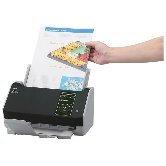 Ricoh 4939761313615 fi-8040 Scanner ADF Duplex 40 ppm 80 ipm Touch Screen 600 x 600 DPI colore Nero Grigio