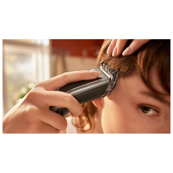 Philips HC5630-15 Serie 5000 Regolacapelli DualCut Trim-n-Flow Pro 28 impostazioni lame acciaio inox autonomia 90 min lavabile colore Nero Argento