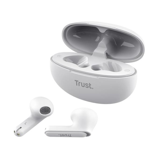 Trust Yavi Auricolare True Wireless Stereo (TWS) In-ear Musica e Chiamate USB tipo-C Bluetooth Bianco