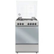 De'Longhi DL664EX Cucina a gas 4 fuochi forno elettrico multifunzione ventilato con grill 65 L Classe A (60x60x85 cm) colore Inox