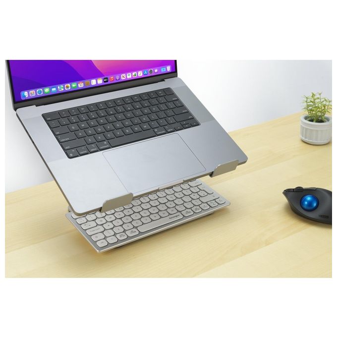 Kensington K50424WW Supporto Universale per Laptop Altezza Regolabile 151-200 mm Inclinazione 0-45° Materiale Acciaio Alluminio Silicone colore Argento