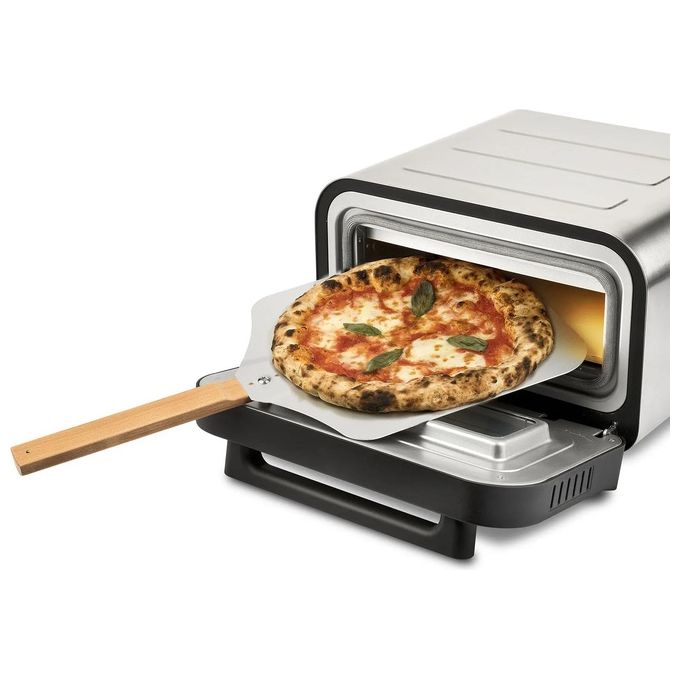 G3 Ferrari G10204 Pizza Pro 2 Minuti Forno Pizza Elettrico 1850W 450°C 6 Programmi Pietra Refrattaria 32x32 cm Pareti Fredde colore Grigio