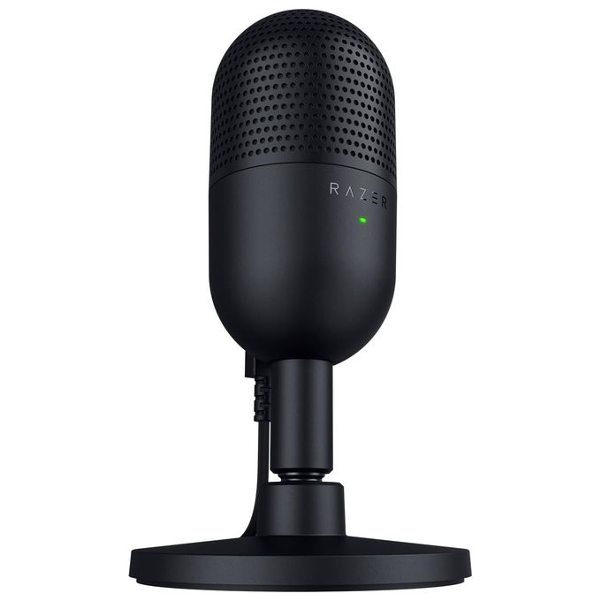 Razer RZ19-05050100-R3M1 Seiren V3 Mini Microfono da Tavolo USB Ultracompatto Capsula 14 mm Supercardioide Tap-to-Mute con LED Supporto Regolabile colore Nero