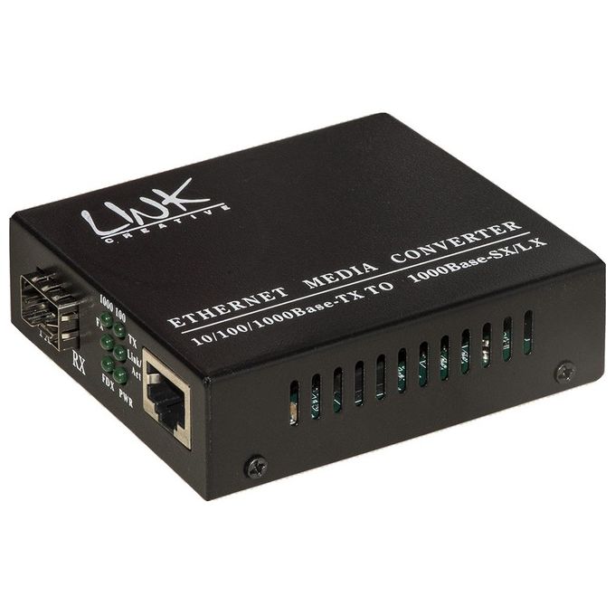 Link convertitore fibra ottica 10-100-1000 con modulo sfp