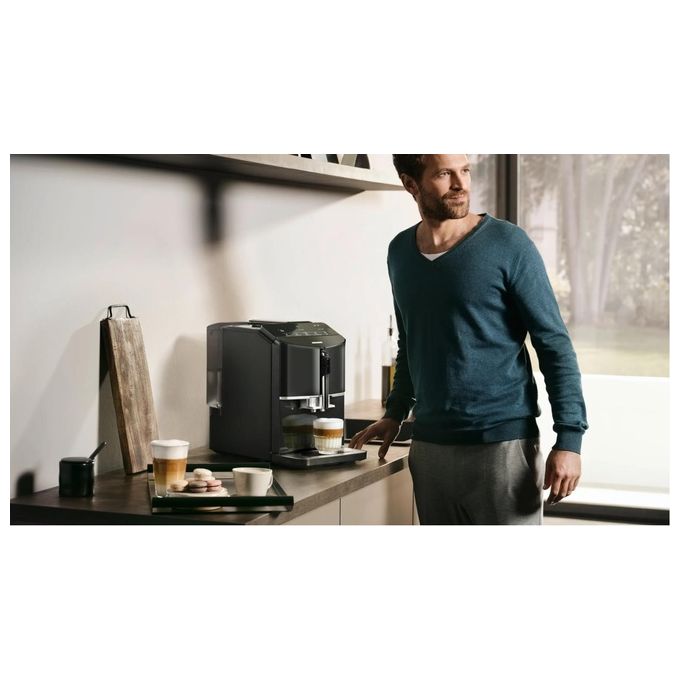 Siemens TF301E19 EQ300 Macchina da caffe' automatica 1,4 L 15 bar 1300 W OneTouch MilkPerfect colore Nero piano lucido