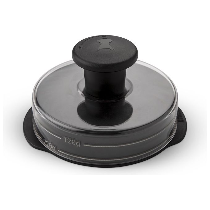 Weber pressa hamburger in materiale plastico