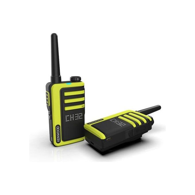 Kenwood UBZ-LJ9SET Ricetrasmittente Walkie-Talkie PMR446 32 canali 6000 m portata IP32 ricarica USB-C coppia colore Nero Giallo