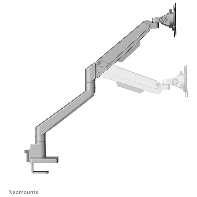 Neomounts DS70-250SL1 Braccio per Monitor 17-35'' Regolazione Altezza a Molla a Gas Rotazione 360° Inclinazione -45° a 45° colore Argento