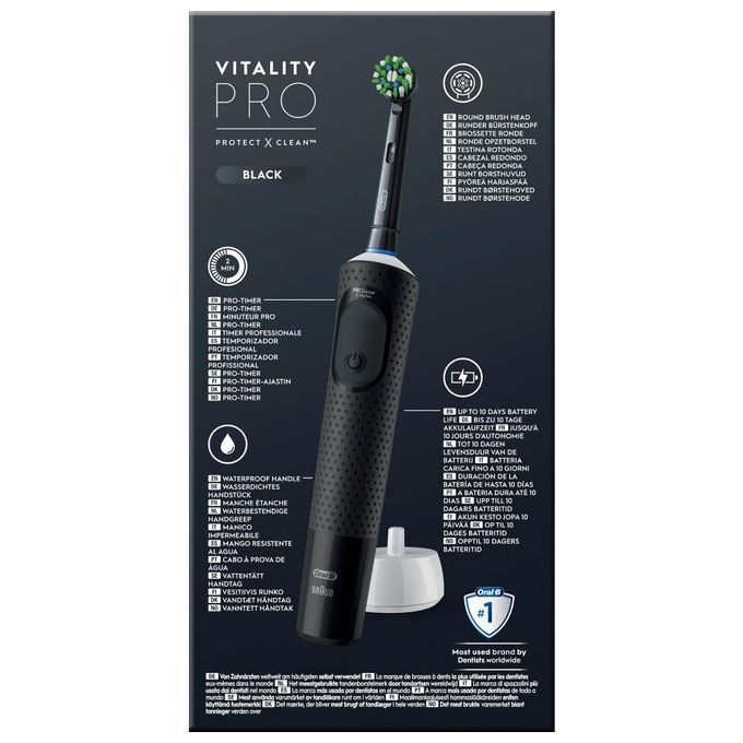 Oral-B D103 Vitality Pro Spazzolino elettrico rotante 3 modalita' timer 2 min colore Nero