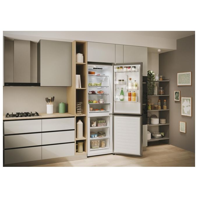 Candy CNCQ2T618EX Fresco Frigorifero Combinato 355 L 185 cm Classe E 38 dB No Frost Wi-Fi Touch colore Inox