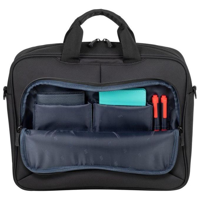 Rivacase 4260709012513 Tegel ECO Borsa Toploader per Laptop 14'' con Scomparto Imbottito e Tracolla Regolabile colore Nero