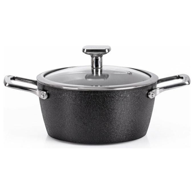 Alluflon Moneta Tegame Armonia Finegres 28cm con Coperchio Nero
