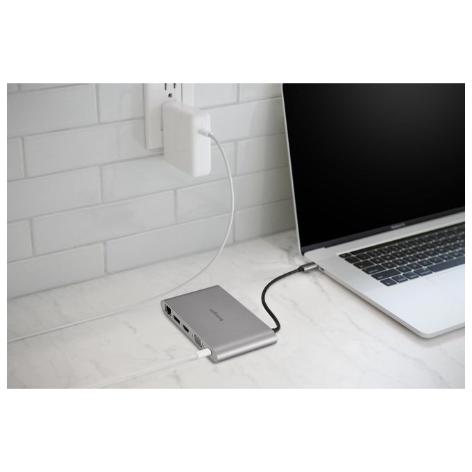 Kensington K33853WW UH1440P Docking Station Universale USB-C 10-in-1 Plug and Play 3 porte USB-A HDMI DisplayPort VGA Ethernet Gigabit Micro SD SD Audio 3.5 mm Alimentazione Pass-Through 85 W colore Nero