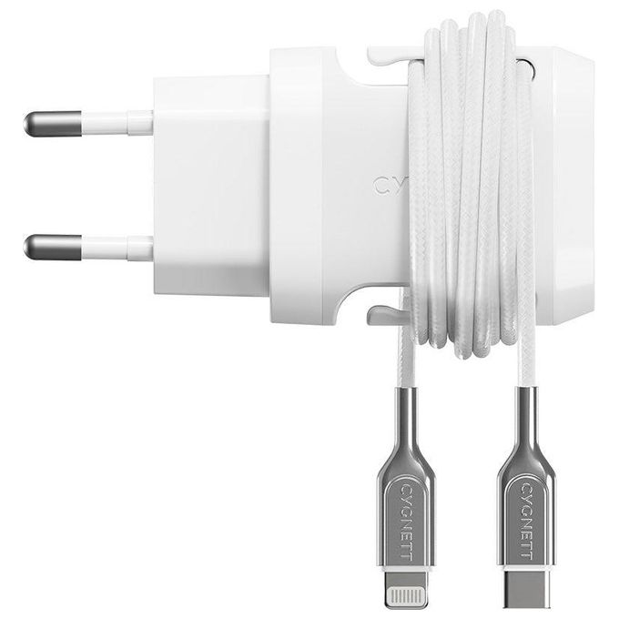 Cygnett CY4123PDWLCH PowerMaxx Caricabatterie da Muro USB-C 30W Power Delivery Ricarica Rapida colore Bianco