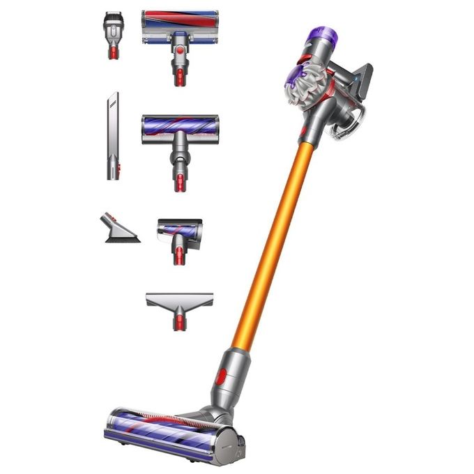 Dyson SV25 V8 Absolute Aspirapolvere Senza Filo Ciclonica 0.54 L 115 AW autonomia 40 min 75 dB colore Argento e Giallo