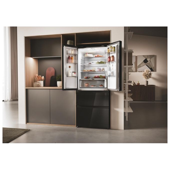 Haier HFR3718ENGB FD 70 Series 3 Frigorifero French Door 402 L 177 cm Classe E 37 dB No Frost colore Nero