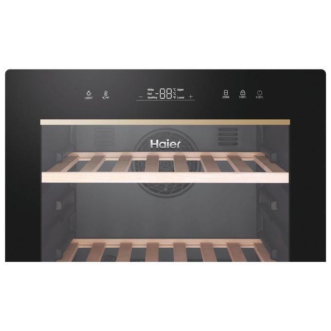 Haier HWS79GDG Wine Bank 50 Serie 5 Cantinetta Vino 79 Bottiglie 2 Zone Temperatura LED WiFi Classe G colore Nero
