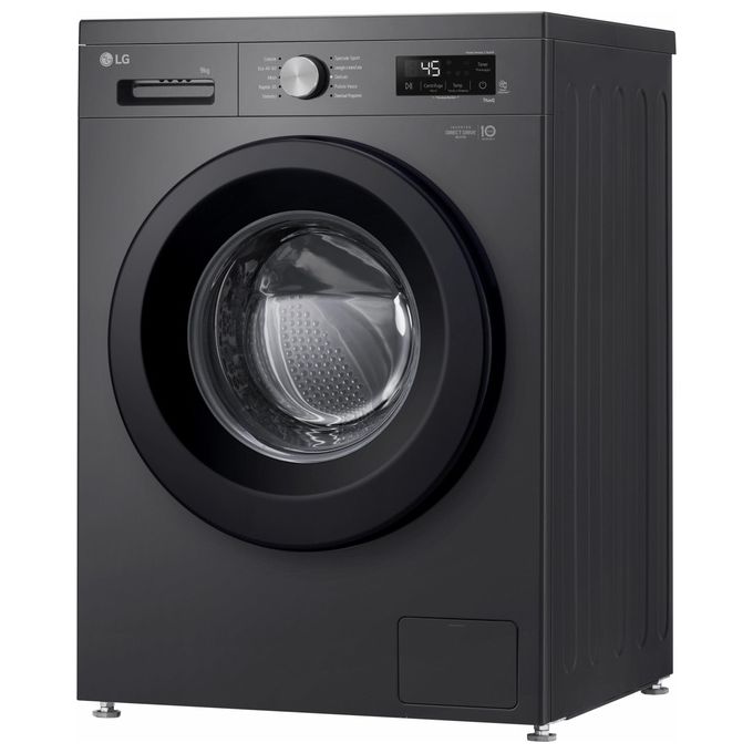 LG F4NX1009NMB Serie X1 - Lavatrice a carica frontale 9 kg, 1400 rpm, Classe A, 6 Motion Direct Drive, Allergy Care, Wi-Fi, (85x60x55 cm), Nero