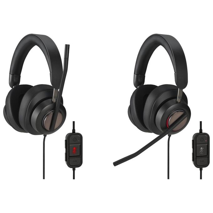 Kensington K83451WW H2000 Cuffie Over-Ear USB-C con Microfono Cancellazione Rumore Plug and Play colore Nero