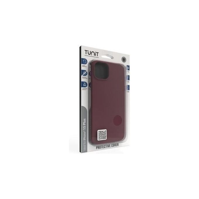 Tunit Cover in Silicone MagSafe Compatible con iPhone 15 Plus Plum