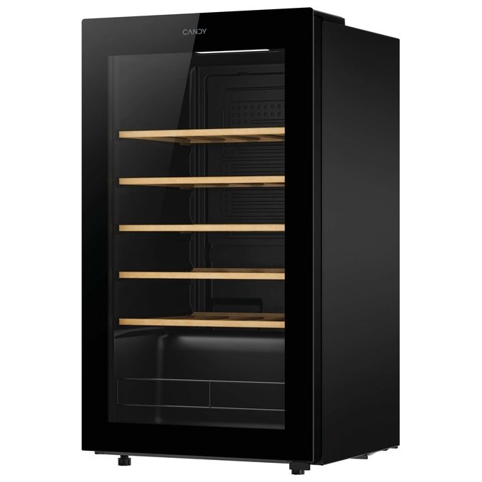Candy CWC034 DiVino Cantinetta Vino 34 Bottiglie Classe G 37 dB Wi-Fi Ripiani Legno Libera Installazione colore Nero