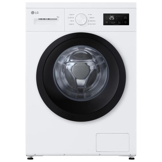 Lg F4NA10S8NWK Lavatrice Slim 8 Kg Classe A Profondita' 47 cm Centrifuga 1400 giri Inverter Vapore colore Bianco