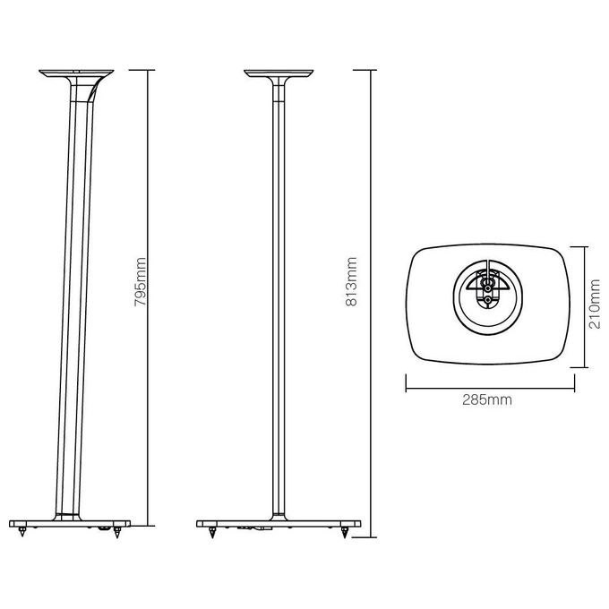 Flexson FLXE100FS2021EU Supporto da Pavimento per Sonos ERA100 Coppia con Gestione Cavi Integrata e Cavo di Prolunga Alimentazione colore Nero