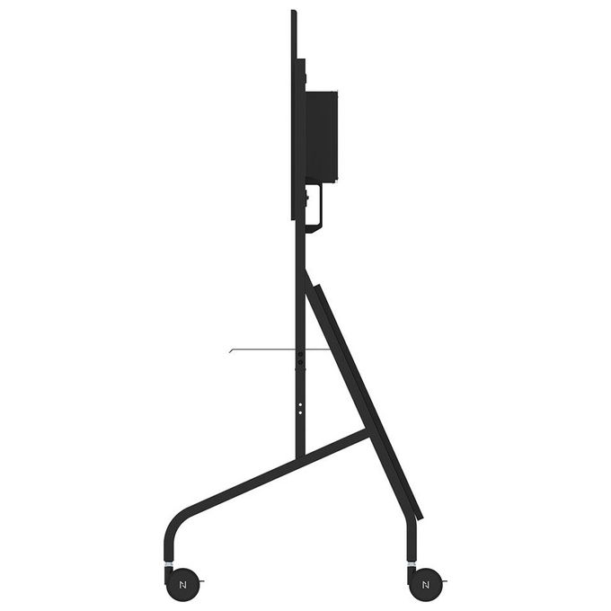 Neomounts FL50-575BL1 Carrello TV per schermi 65-115 pollici portatile con regolazione manuale altezza 10 cm e capacita' 125 Kg colore Nero
