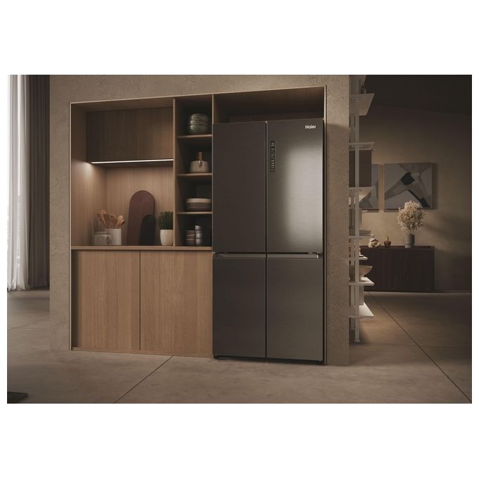 Haier HCR3818ENMD Cube 83 Serie 3 Frigorifero 4 Porte 467 L 181,5 cm Classe E 35 dB Total No Frost colore Grigio