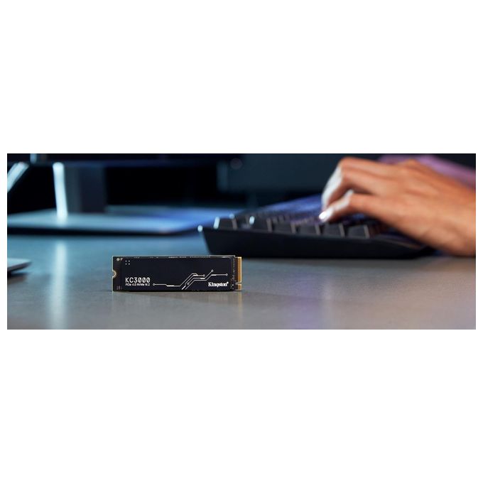 Kingston Technology SKC3000S-512G KC3000 SSD interno M.2 2280 PCIe 4.0 NVMe 512 GB velocita' lettura fino a 7000 MB-s colore Nero