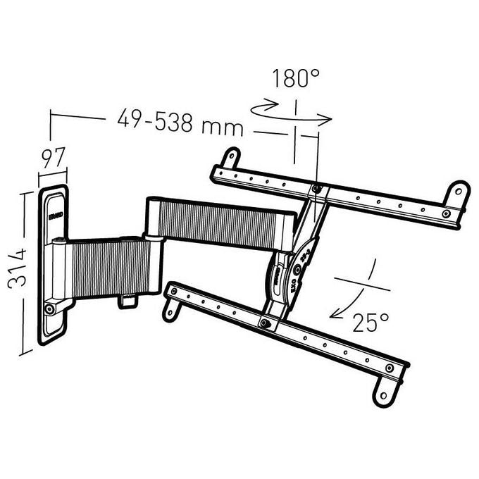 Nilox ER048360 Staffa Premium Alluminio 3 Sondi Vesa 600x400