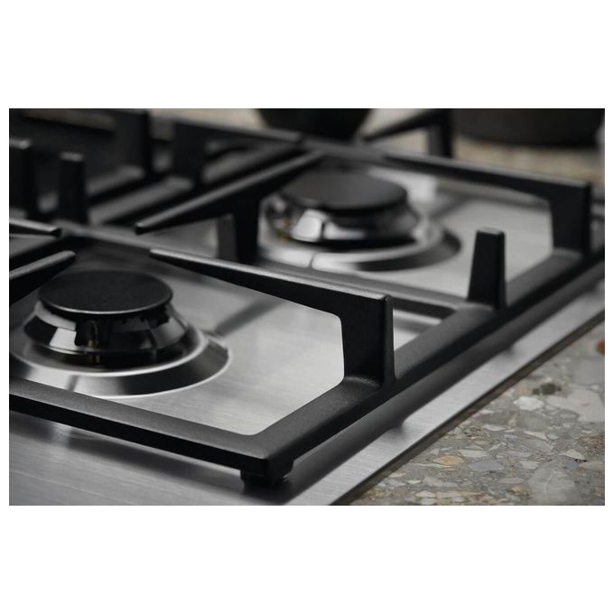 Electrolux KGU64361Z Piano cottura a gas Ultraflat 4 fuochi 1 bruciatore Wok multicorona Griglie in ghisa 60 cm Inox Antimpronta