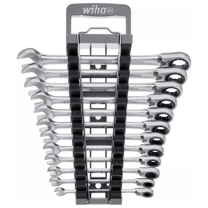 Wiha Set Chiavi Combinate a Cricchetto con Supporto 13 Pezzi