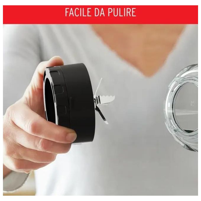 Moulinex LM871D10 PerfectMix+ Frullatore a bicchiere 2 L 1200 W Tecnologia Powelix 6 lame Autopulizia colore Acciaio Inox