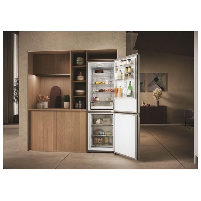 Haier HDPW3618DNPK Serie 3 Frigorifero Combinato 352 L 185 cm Classe D 35 dB No Frost Wi-Fi colore Inox
