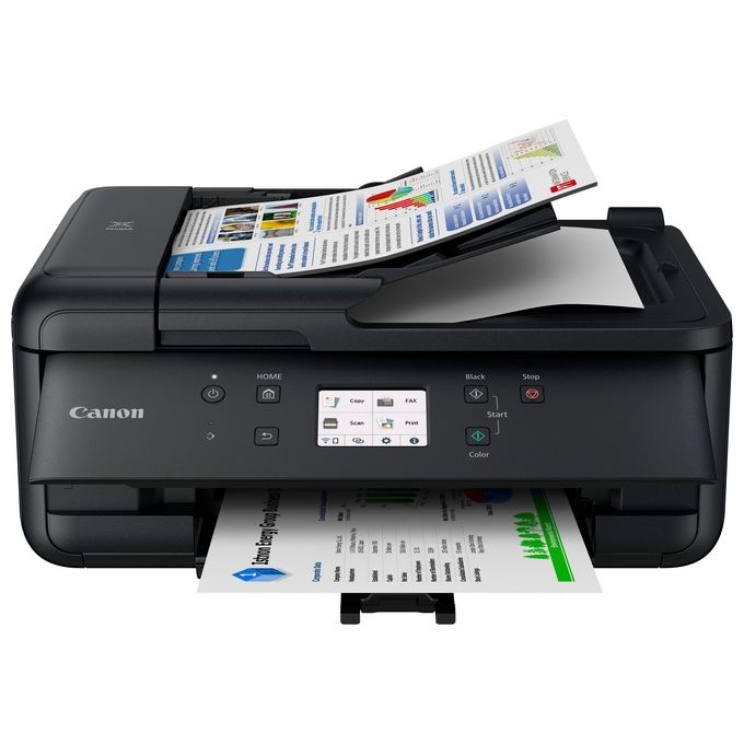 Canon PIXMA TR7650 Stampante Multifunzione 4 in 1 Getto d'Inchiostro 5 Cartucce Wi-Fi Stampa Fronte Retro Automatica ADF LCD Touch 4800 x 1200 DPI colore Nero